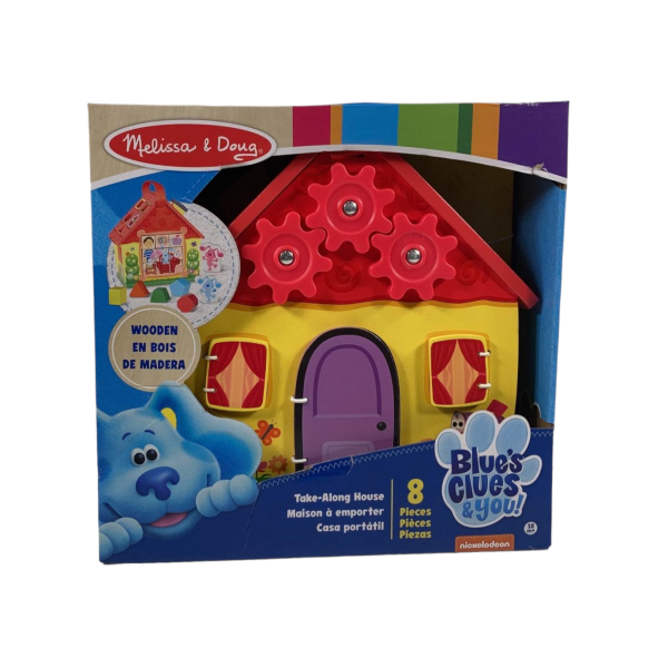 Melissa & Doug Blue s Clues & You! Wooden Take-Along House Hot on Sale - Image 2