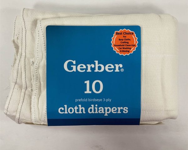 Gerber Prefolds Cloth Diapers, Regular Cotton, 20x14 inches Online - Image 3