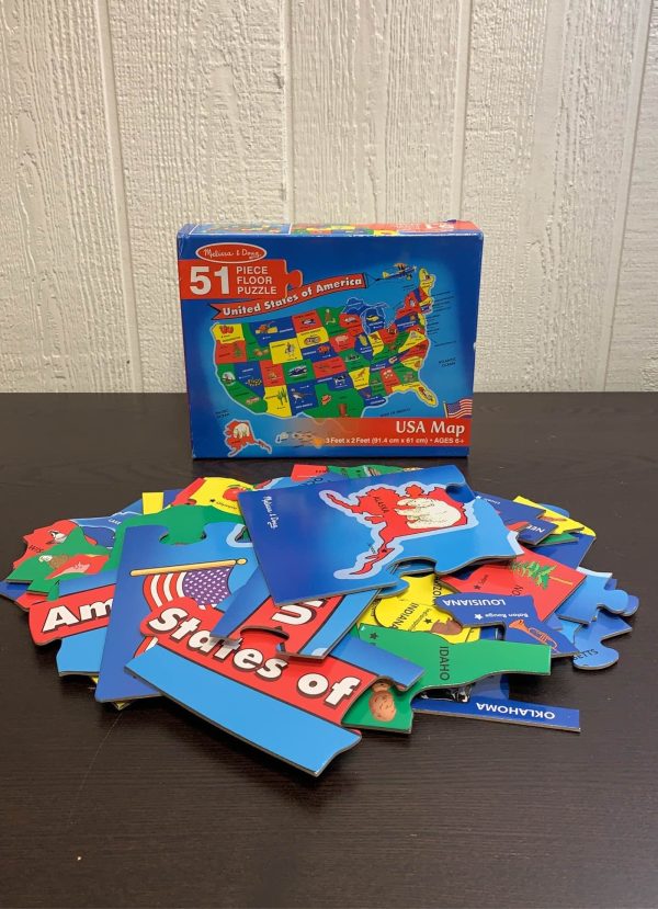 Melissa & Doug Floor Puzzle, USA Map Discount
