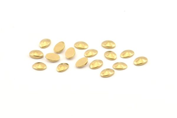 Brass Oval Blank, 100 Raw Brass Oval Blanks (6x1.5mm) D1439 Fashion