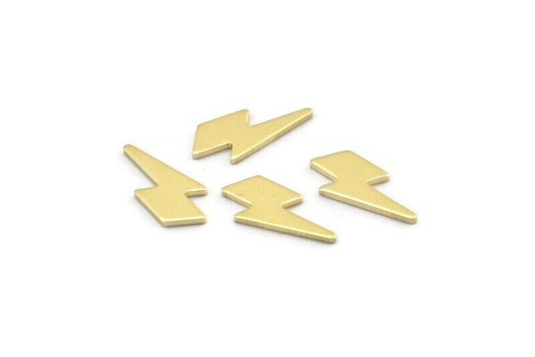 Brass Lightning Blank, 24 Raw Brass, Brass Lightning Bolt Blanks, Stamping Blanks (17x8x1mm) M01680 Online