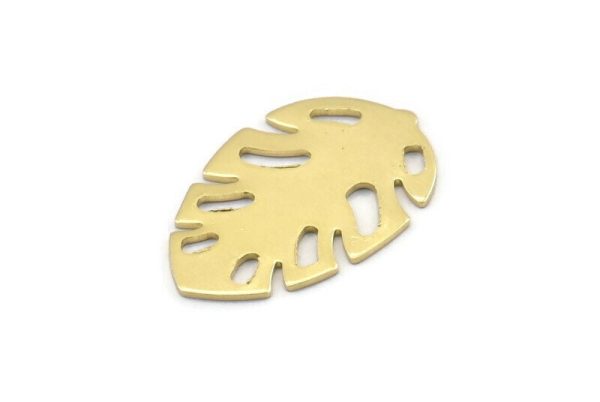 Brass Leaf Blank, 8 Raw Brass Leaf Blanks, Brass Blanks, Stamping Blanks (30x20x0.80mm) M01734 For Cheap
