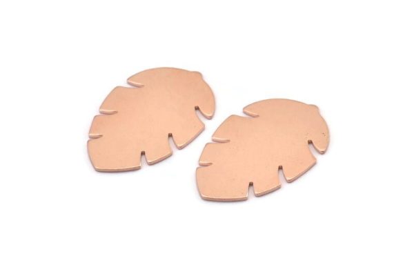 Copper Leaf Blank, 8  Raw Copper Leaf Blanks, Copper Blanks, Stamping Blanks (30x20x0.80mm) M01729 For Discount - Image 2