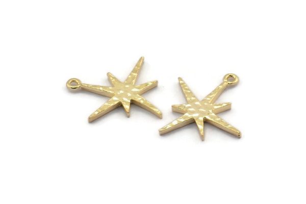 Gold Boom Charm, 2 Gold Plated Brass Boom Charms With 1 Loop (25x23x2mm) N1487 For Cheap
