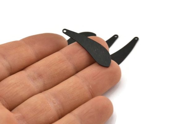Black Machete Charm, 10 Textured Oxidized Black Brass Machete Charms With 1 Hole (31x9x0.70mm) D1399 Fashion - Image 3