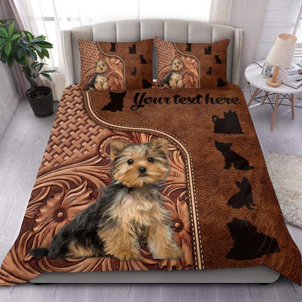 Personalized Yorkshire Bedding Set, Personalized Gift for Yorkshire Lovers, Personalized Gift for Cycling Lovers, Bike Lovers - BD103PS06 For Sale
